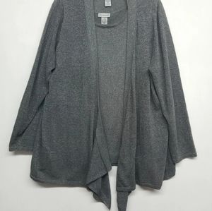 Catherine's  Gray Metallic Sweater & Tank Size OX 14/16W